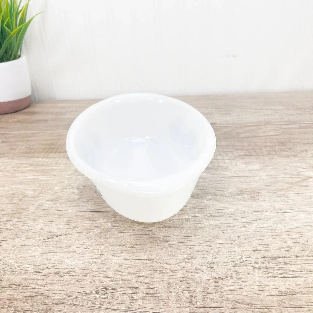 Glasbake Blue Flower Dish 1 quart